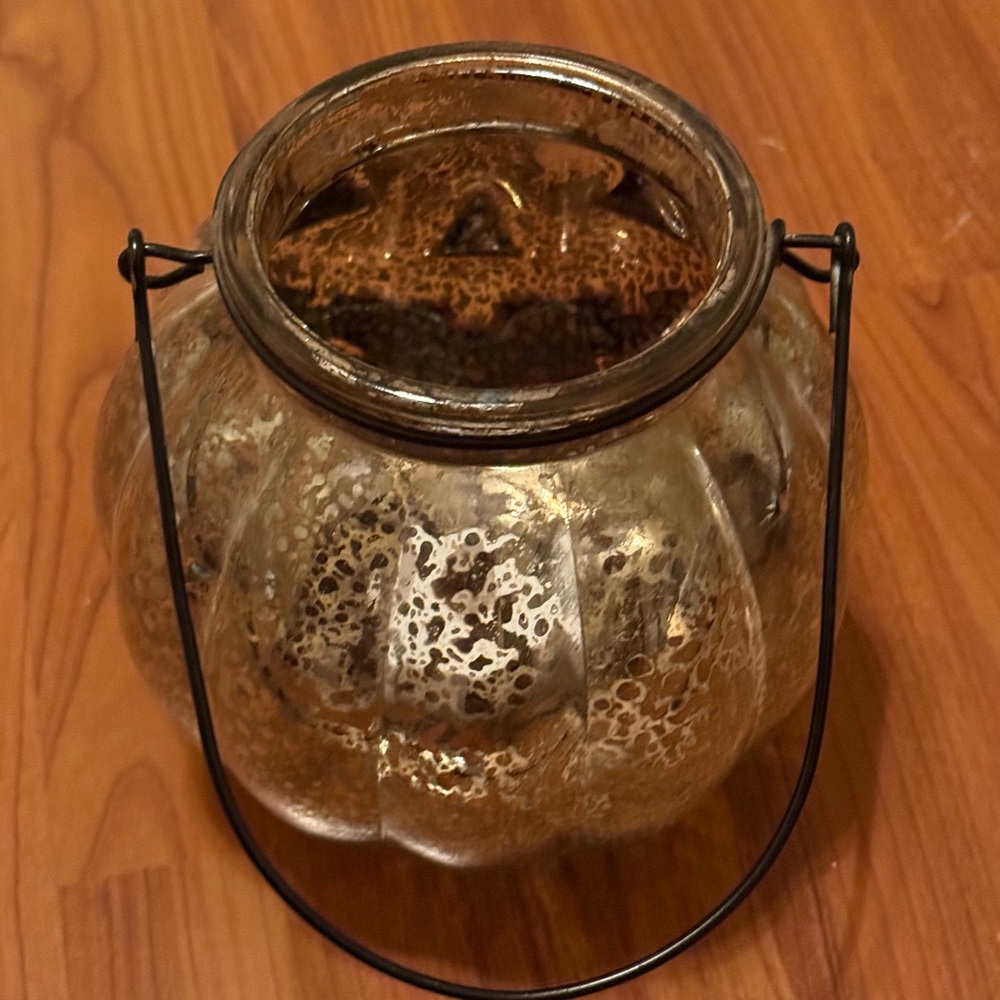 Mercury Glass Jack-o’-lantern Holder - Picture 11 of 16
